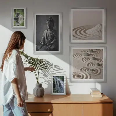 Bildergalerie-Set für die Wand mit entspannenden Zen-Naturmotiven