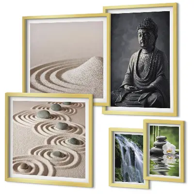 Bildergalerie-Set für die Wand mit entspannenden Zen-Naturmotiven