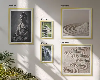 Bildergalerie-Set für die Wand mit entspannenden Zen-Naturmotiven
