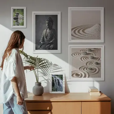 Bildergalerie-Set für die Wand mit entspannenden Zen-Naturmotiven