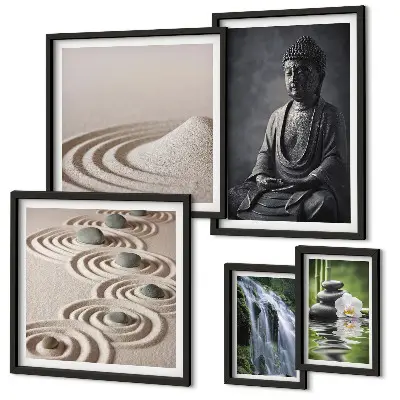 Bildergalerie-Set für die Wand mit entspannenden Zen-Naturmotiven