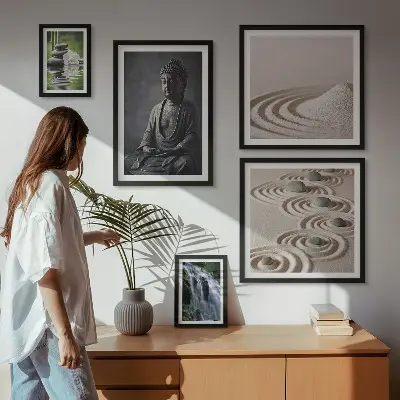 Bildergalerie-Set für die Wand mit entspannenden Zen-Naturmotiven