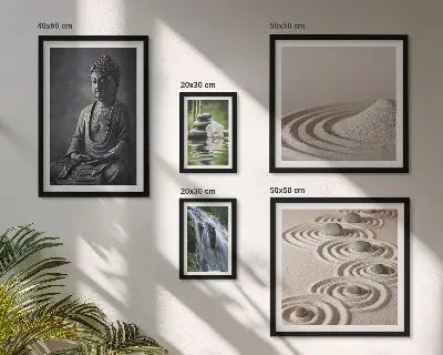 Bildergalerie-Set für die Wand mit entspannenden Zen-Naturmotiven