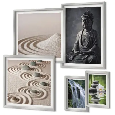 Bildergalerie-Set für die Wand mit entspannenden Zen-Naturmotiven