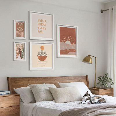 Modernes wandbilder-set Naturfreundliche Slogans im Boho-Stil