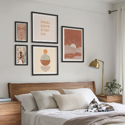 Modernes wandbilder-set Naturfreundliche Slogans im Boho-Stil