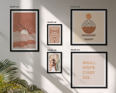 Modernes wandbilder-set Naturfreundliche Slogans im Boho-Stil