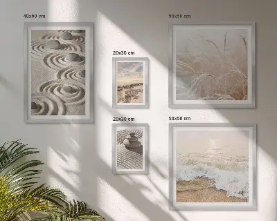 Modernes Wandbilder-Set mit entspannenden Naturlandschaften