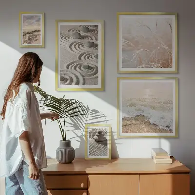 Modernes Wandbilder-Set mit entspannenden Naturlandschaften