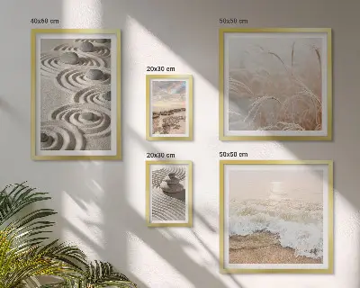 Modernes Wandbilder-Set mit entspannenden Naturlandschaften