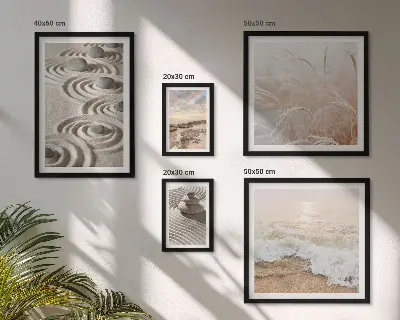 Modernes Wandbilder-Set mit entspannenden Naturlandschaften