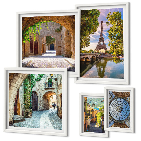 Bildergalerie-set für die wand Bezaubernde Ausblicke auf europäische Städte