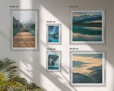 Modernes wandbilder-set Landschaften, Wasserfälle, Berge