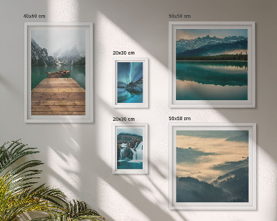 Modernes wandbilder-set Landschaften, Wasserfälle, Berge