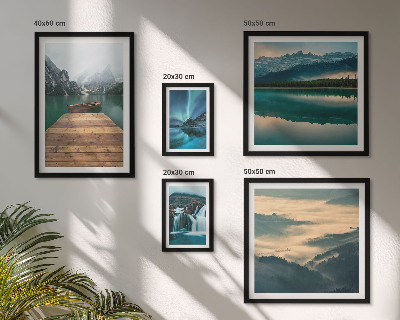 Modernes wandbilder-set Landschaften, Wasserfälle, Berge