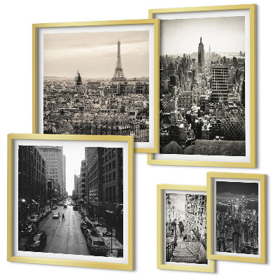Bildergalerie-set für die wand Stadtpanoramen europäischer Hauptstädte