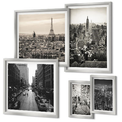Bildergalerie-set für die wand Stadtpanoramen europäischer Hauptstädte