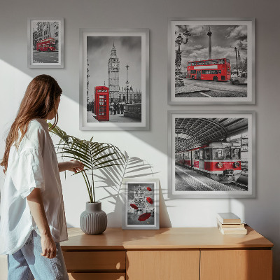 Bildergalerie-set für die wand Londoner Motive mit Akzenten