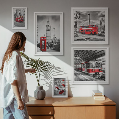 Bildergalerie-set für die wand Londoner Motive mit Akzenten