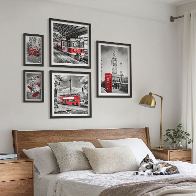 Bildergalerie-set für die wand Londoner Motive mit Akzenten