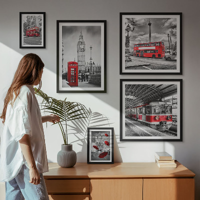 Bildergalerie-set für die wand Londoner Motive mit Akzenten