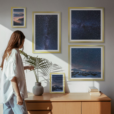 Modernes wandbilder-set Kosmische Himmelslandschaften