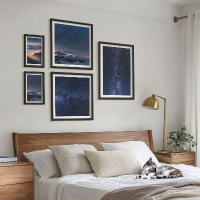 Modernes wandbilder-set Kosmische Himmelslandschaften