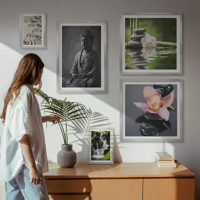 Bilderset fürs Sofa mit entspannender Zen Atmosphäre der Natur
