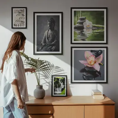 Bilderset fürs Sofa mit entspannender Zen Atmosphäre der Natur