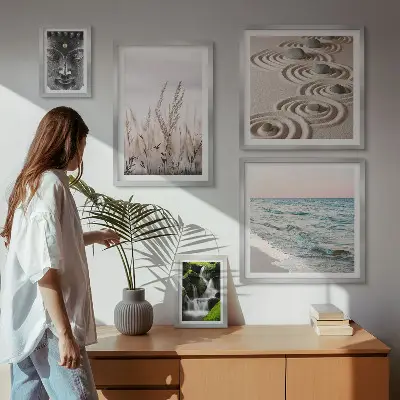 Bildergalerie Set für die Wand mit entspannendem Natur und Zen Wassermotiv
