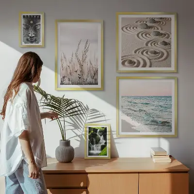 Bildergalerie Set für die Wand mit entspannendem Natur und Zen Wassermotiv