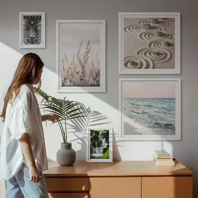 Bildergalerie Set für die Wand mit entspannendem Natur und Zen Wassermotiv