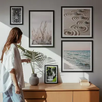 Bildergalerie Set für die Wand mit entspannendem Natur und Zen Wassermotiv
