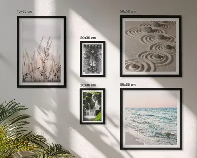 Bildergalerie Set für die Wand mit entspannendem Natur und Zen Wassermotiv