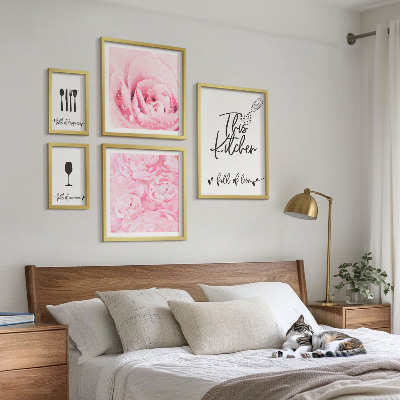Modernes wandbilder-set Kücheninspirationen mit Rosen