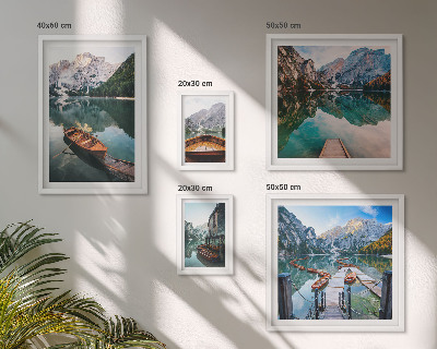 Bildergalerie-set für die wand Ruhige Seen, Holzboote