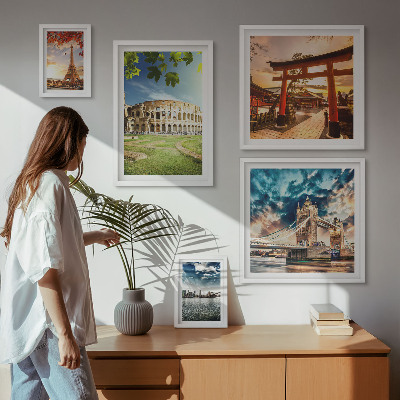 Modernes wandbilder-set Ikonen der Weltarchitektur
