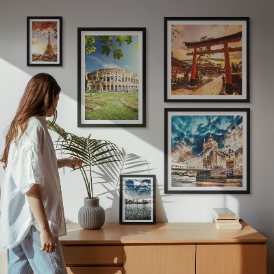 Modernes wandbilder-set Ikonen der Weltarchitektur