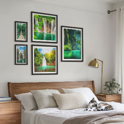 Bilderset fürs sofa Tropen, Wasserfälle, grüne Natur