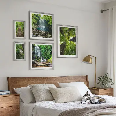 Bildergalerie-Set für die Wand mit grünen Landschaften und Wasserfällen