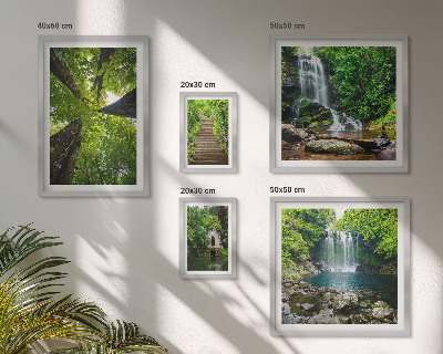 Bildergalerie-set für die wand Grüne Landschaften mit Wasserfällen