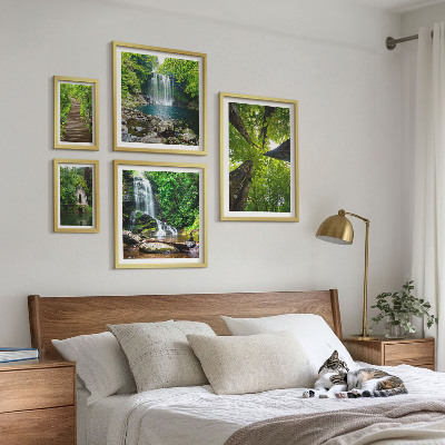 Bildergalerie-set für die wand Grüne Landschaften mit Wasserfällen