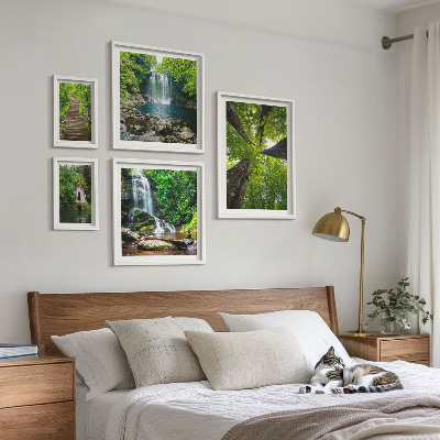 Bildergalerie-set für die wand Grüne Landschaften mit Wasserfällen