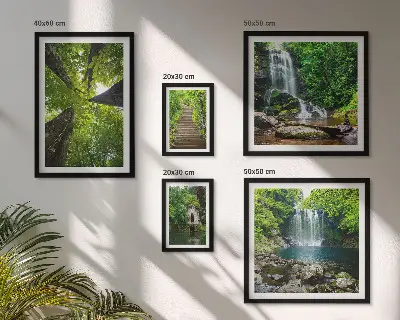 Bildergalerie-Set für die Wand mit grünen Landschaften und Wasserfällen