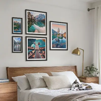 Bilderset fürs Sofa mit malerischen Bergseen