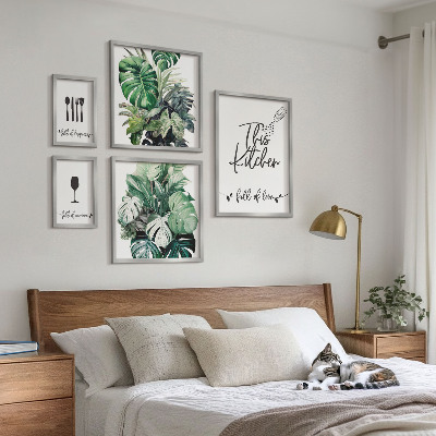 Bildergalerie-set für die wand Positive Slogans für Küchenpflanzen