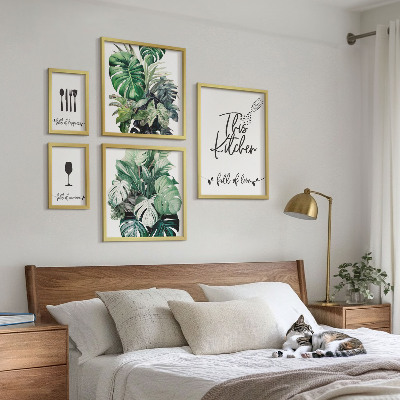 Bildergalerie-set für die wand Positive Slogans für Küchenpflanzen