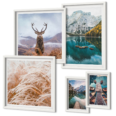 Modernes wandbilder-set Berglandschaften und die Schönheit der Natur