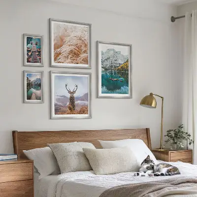 Modernes Wandbilder-Set mit Berglandschaften und der Schönheit der Natur