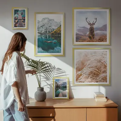 Modernes Wandbilder-Set mit Berglandschaften und der Schönheit der Natur